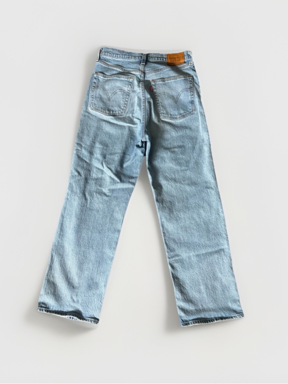 Levi’s Premium Denim Ribcage Straight Ankle in Tango Fade Light Blue Wash Sz 29 - Picture 6 of 10